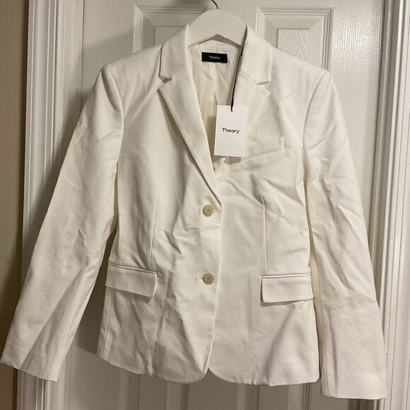 NWT Theory white Blazer sz.8/6 - Picture 1 of 11